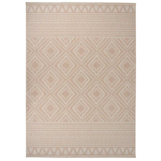 Vidaxl buitenkleed met patroon platgeweven 120x170 cm bruin