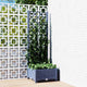 Vidaxl plantenbak met trellis blauwgrijs 40x40x121,5 cm pp