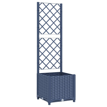 Vidaxl plantenbak met trellis blauwgrijs 40x40x136 cm pp