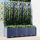 Vidaxl plantenbak met latwerk 120x40x136 cm polypropeen blauwgrijs