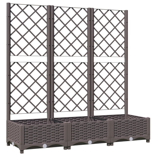 Vidaxl plantenbak met trellis bruin 120x40x121,5 cm pp