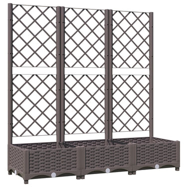 Vidaxl plantenbak met trellis bruin 120x40x121,5 cm pp