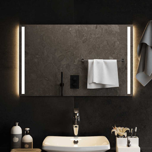 Vidaxl badkamerspiegel led 80x50 cm