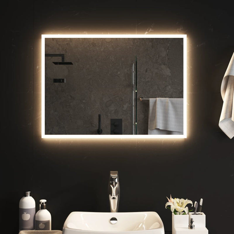 Load image into Gallery viewer, VidaXL Badkamerspiegel LED 70x50 cm
