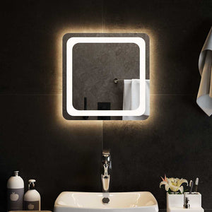 Vidaxl badkamerspiegel led 40x40 cm