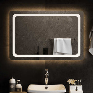 Vidaxl badkamerspiegel led 90x60 cm