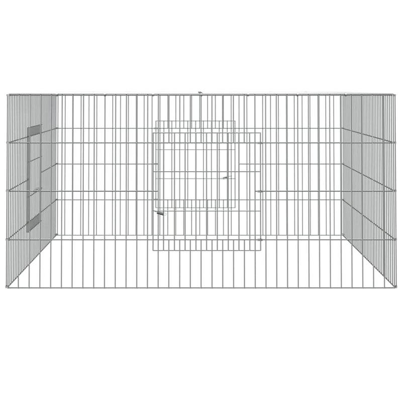 Load image into Gallery viewer, Vidaxl konijnenkooi 110x110x55 cm gegalvaniseerd ijzer
