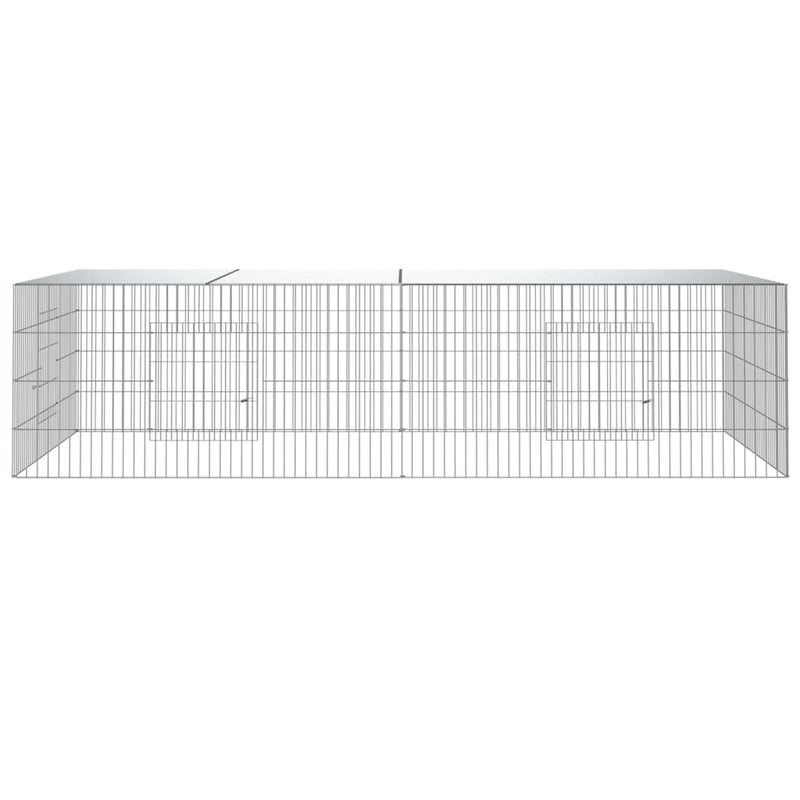 Load image into Gallery viewer, Vidaxl konijnenkooi met 2 panelen 220x110x55 cm gegalvaniseerd ijzer
