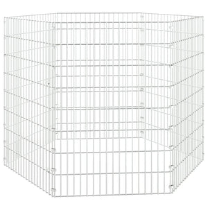 Vidaxl dierenverblijf 6 panelen 54x80 cm gegalvaniseerd ijzer