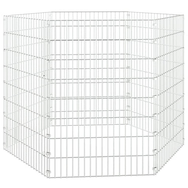 Vidaxl dierenverblijf 6 panelen 54x80 cm gegalvaniseerd ijzer