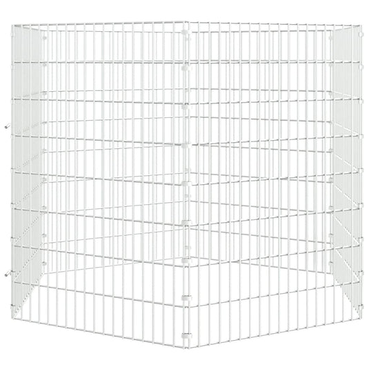 Vidaxl dierenverblijf 6 panelen 54x80 cm gegalvaniseerd ijzer