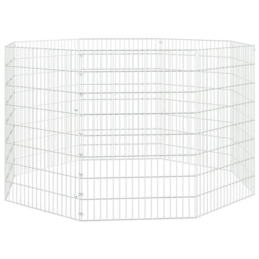 Vidaxl dierenverblijf 8 panelen 54x80 cm gegalvaniseerd ijzer