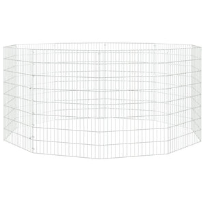 Vidaxl dierenverblijf 10 panelen 54x80 cm gegalvaniseerd ijzer