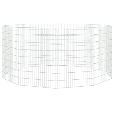 Vidaxl dierenverblijf 10 panelen 54x80 cm gegalvaniseerd ijzer