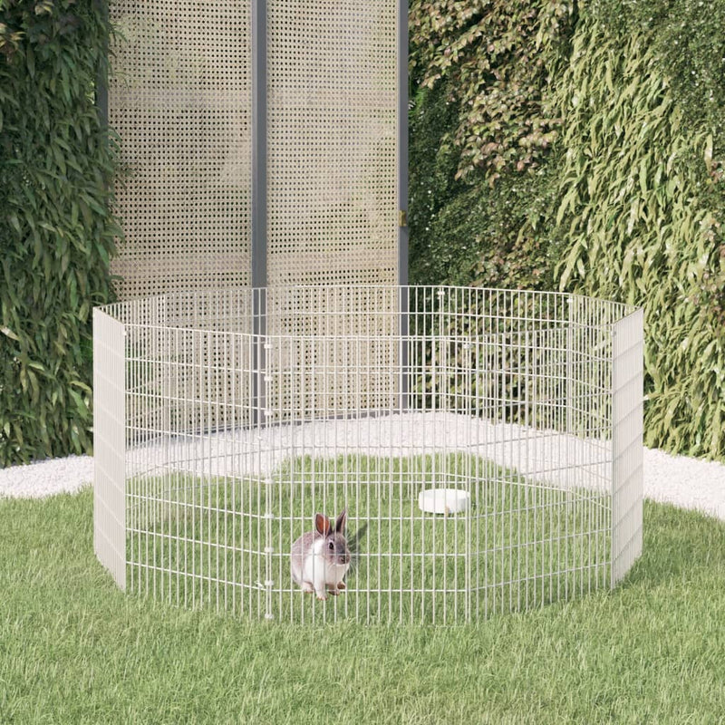 Load image into Gallery viewer, Vidaxl dierenverblijf 10 panelen 54x80 cm gegalvaniseerd ijzer
