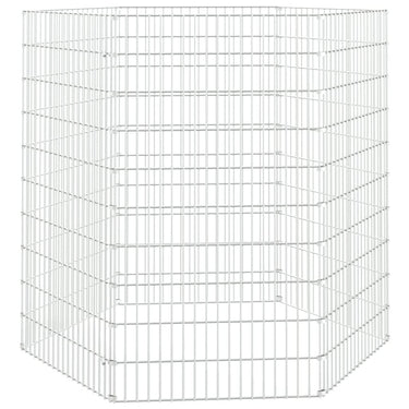 Vidaxl dierenverblijf 6 panelen 54x100 cm gegalvaniseerd ijzer