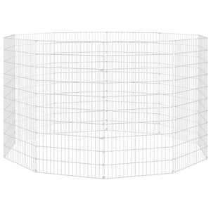 Vidaxl dierenverblijf 10 panelen 54x100 cm gegalvaniseerd ijzer