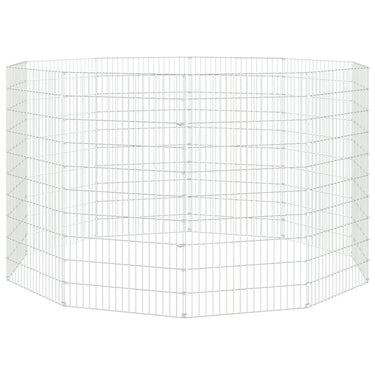 Vidaxl dierenverblijf 10 panelen 54x100 cm gegalvaniseerd ijzer