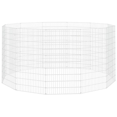 Vidaxl vrije uitloopverblijf voor dieren 12 panelen 54x100 cm gegalvaniseerd ijzer