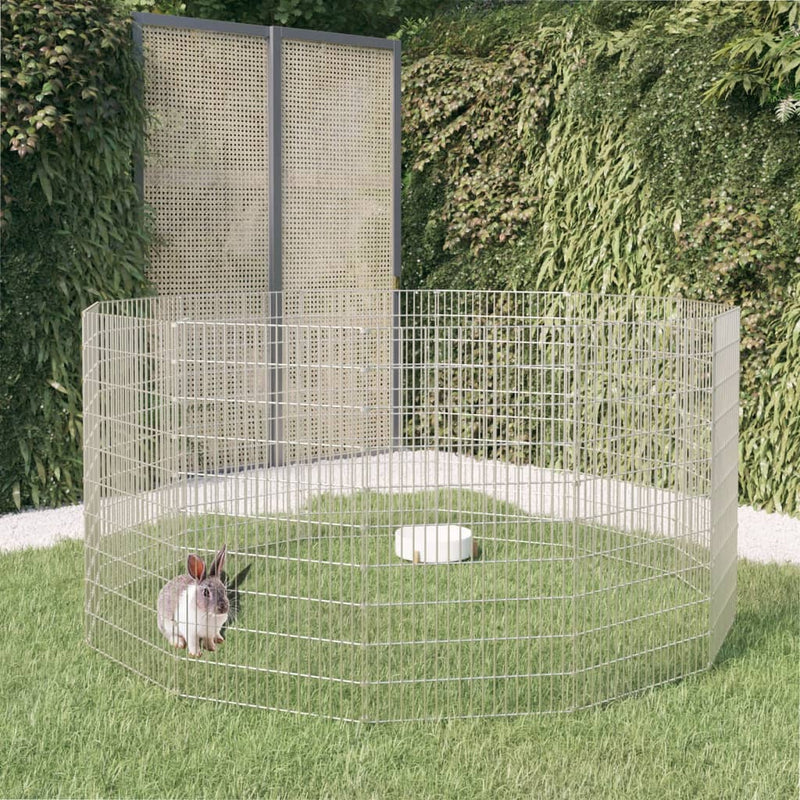 Load image into Gallery viewer, Vidaxl vrije uitloopverblijf voor dieren 12 panelen 54x100 cm gegalvaniseerd ijzer
