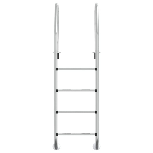 VidaXL Zwembadladder 54x38x184,5 cm 304 roestvrij staal