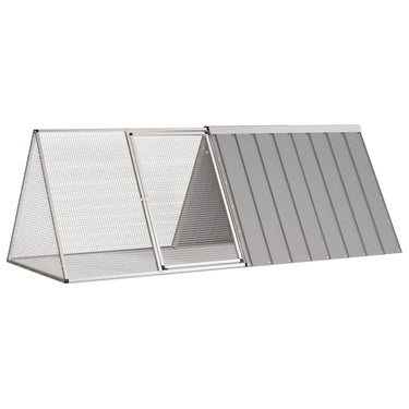 Vidaxl konijnenhok 201,5x80,5x71 cm gegalvaniseerd staal grijs