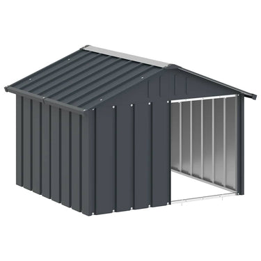 Vidaxl hondenhok 116,5x103x81,5 cm gegalvaniseerd staal antracietkleur