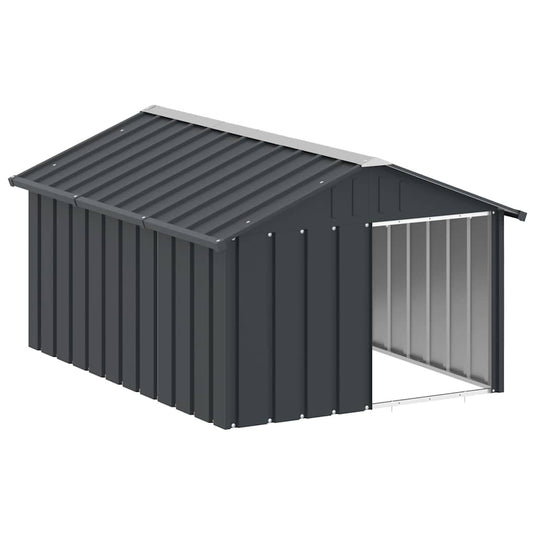Vidaxl hondenhok 116,5x153x81,5 cm gegalvaniseerd staal antracietkleur