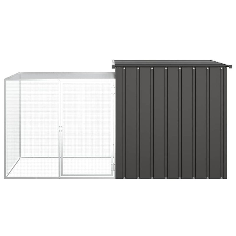 Load image into Gallery viewer, Vidaxl kippenhok 200x91x100 cm gegalvaniseerd staal antracietkleurig
