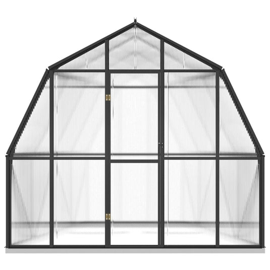 VidaXL Broeikas met basisframe 6,43 m² aluminium antracietkleurig