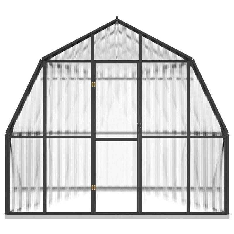 Load image into Gallery viewer, VidaXL Broeikas met basisframe 9,53 m² aluminium antracietkleurig
