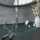 Vidaxl wastafel met kraan en pop-up afvoer gehard glas transparant