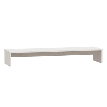 Vidaxl monitorstandaard 100x27x15 cm massief grenenhout wit