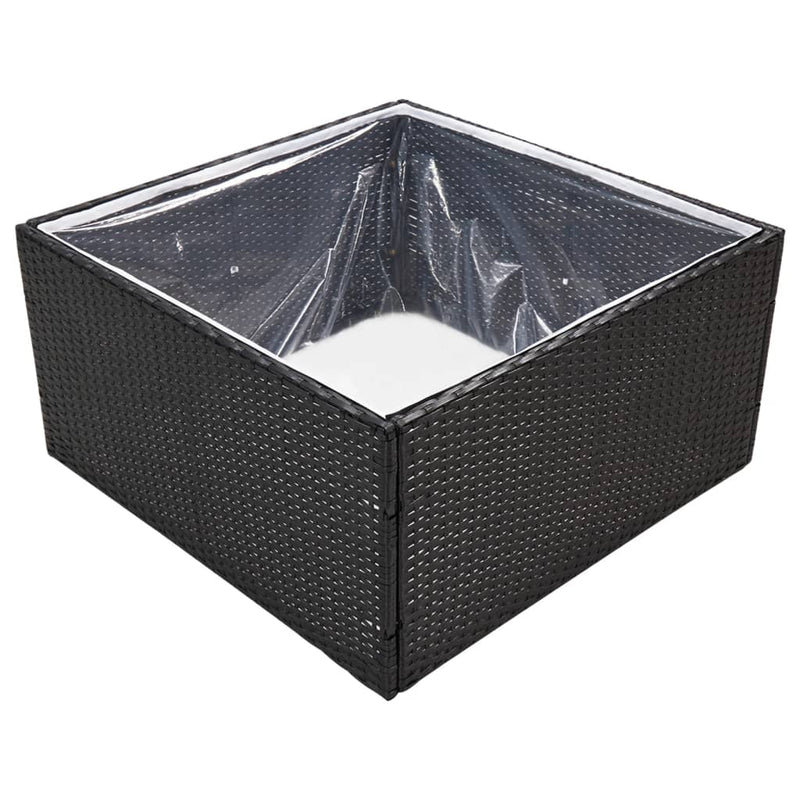 Load image into Gallery viewer, Vidaxl plantenbak 80x80x40 cm poly rattan zwart
