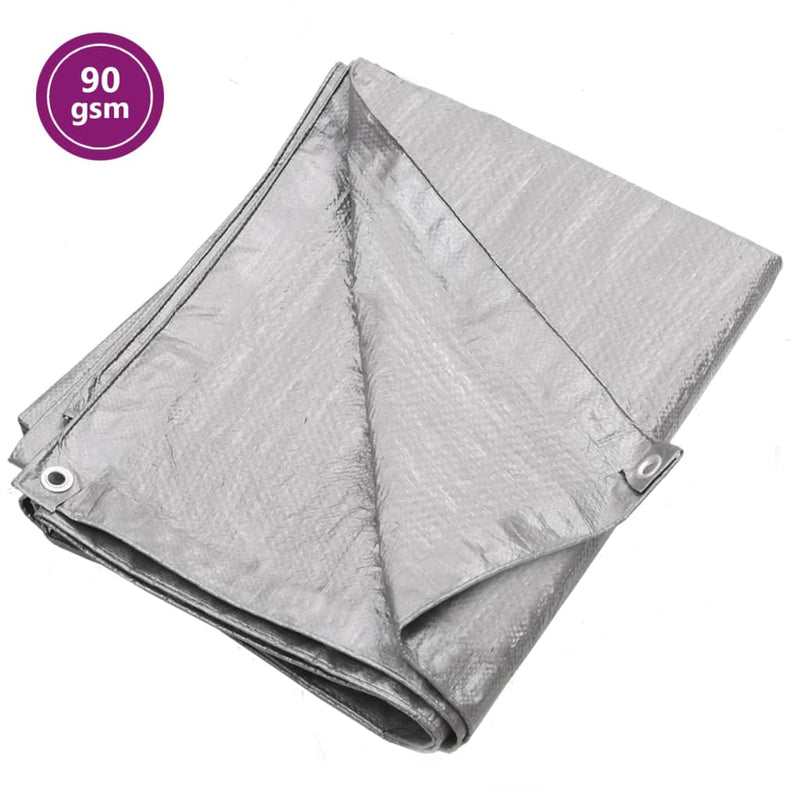 Load image into Gallery viewer, VidaXL Dekzeil 90 g m² 8x12 m HDPE grijs
