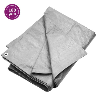 Vidaxl dekzeil 180 g m² 3x5 m hdpe grijs