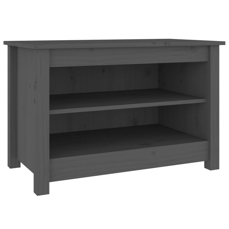Load image into Gallery viewer, Vidaxl schoenenbank 70x38x45,5 cm massief grenenhout grijs
