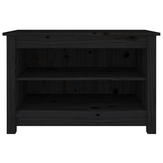 Vidaxl schoenenbank 70x38x45,5 cm massief grenenhout zwart