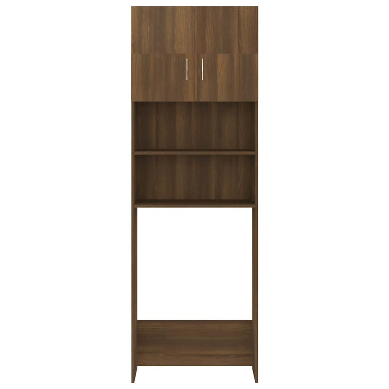 Afbeelding laden in galerijviewer, Vidaxl wasmachinekast 64x25,5x190 cm bruin eikenkleur
