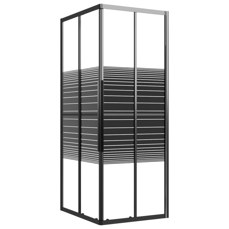 Load image into Gallery viewer, VidaXL Douchecabine strepen 90x70x180 cm ESG zwart
