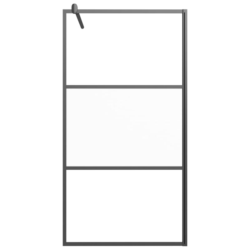 Load image into Gallery viewer, Vidaxl inloopdouchewand 100x195 cm halfmat esg-glas zwart
