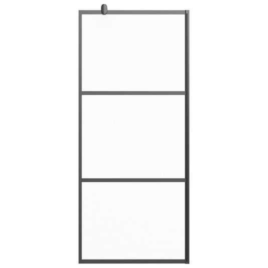 Vidaxl inloopdouchewand 90x195 cm mat esg-glas zwart