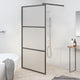 Vidaxl inloopdouchewand 100x195 cm mat esg-glas zwart