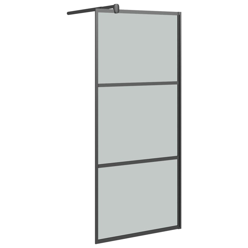 Load image into Gallery viewer, Vidaxl inloopdouchewand 90x195 cm donker esg-glas zwart
