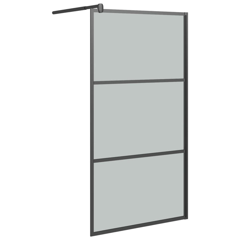 Load image into Gallery viewer, Vidaxl inloopdouchewand 100x195 cm donker esg-glas zwart
