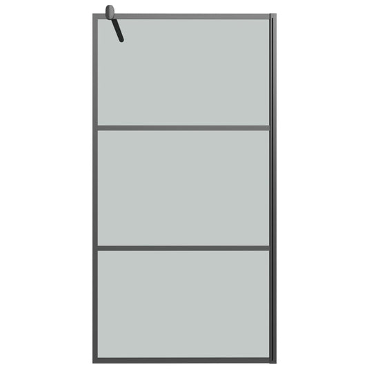 Vidaxl inloopdouchewand 100x195 cm donker esg-glas zwart