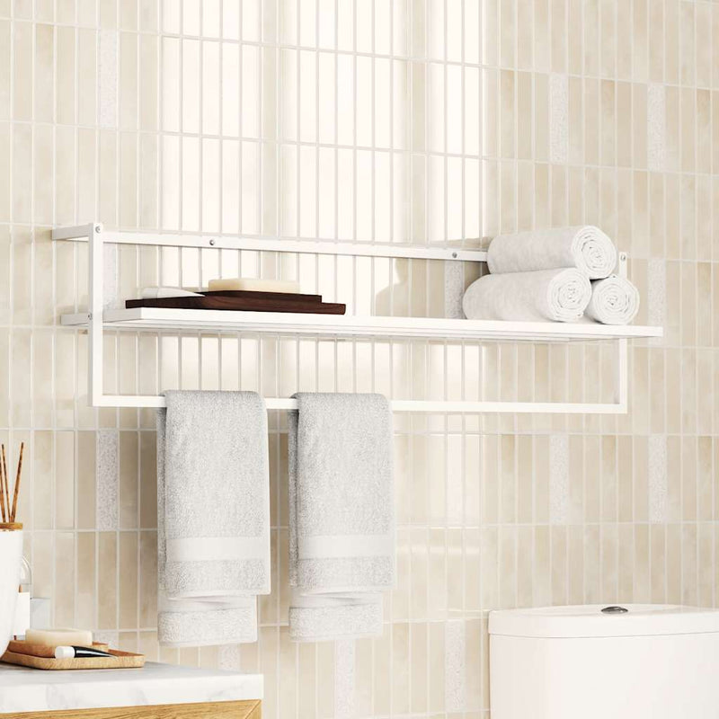 Load image into Gallery viewer, Vidaxl handdoekenrek 95x25x22 cm ijzer wit
