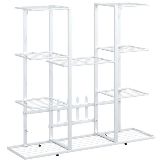 Vidaxl bloemenstandaard 94,5x25x89 cm ijzer wit