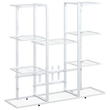 Vidaxl bloemenstandaard 94,5x25x89 cm ijzer wit