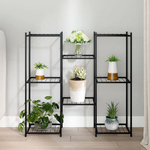 Vidaxl bloemenstandaard 83x25x80 cm ijzer zwart